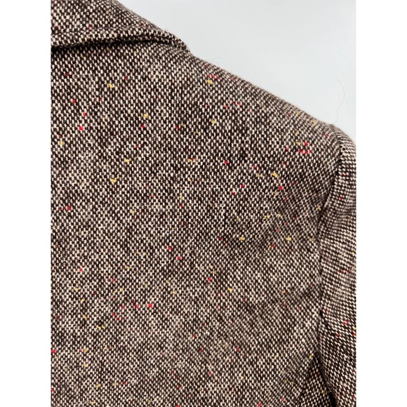 Topshop womens wool blend brown blazer with suede elbow patches size 6 - Picture 6 of 8